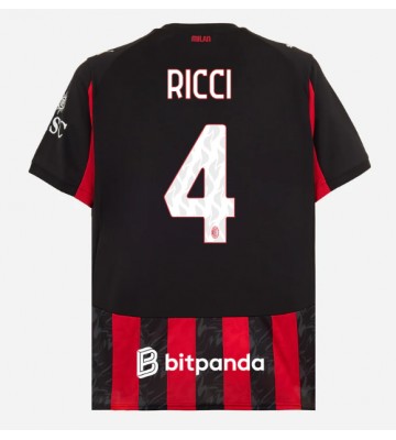 AC Milan Samuele Ricci #4 Prima Maglia 2025-26 Manica Corta